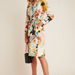 Anthropologie Rilke Poplin Shirtdress